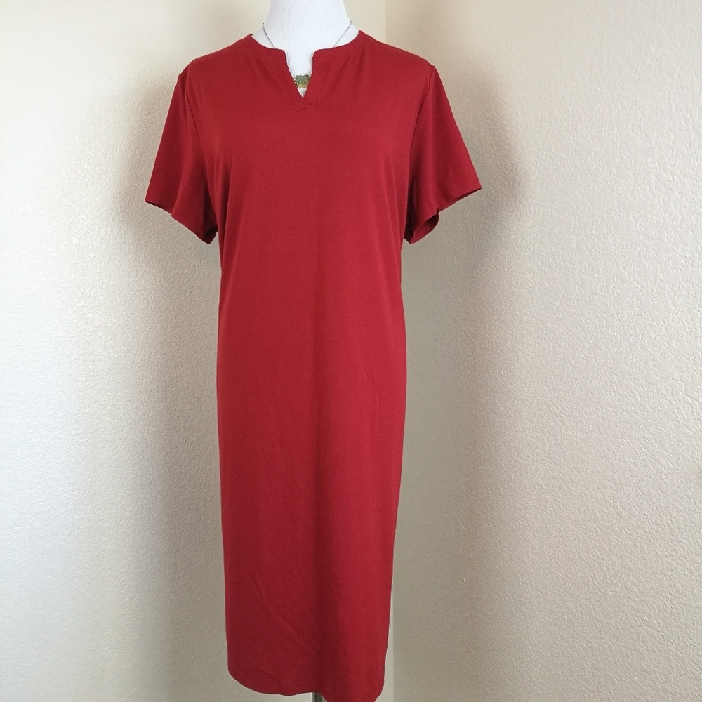 ✨SALE✨$168 Eileen Fisher Collar Jersey Dress XL